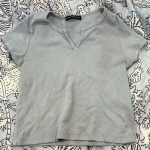 Brandy Melville Light Blue Short Sleeve Top